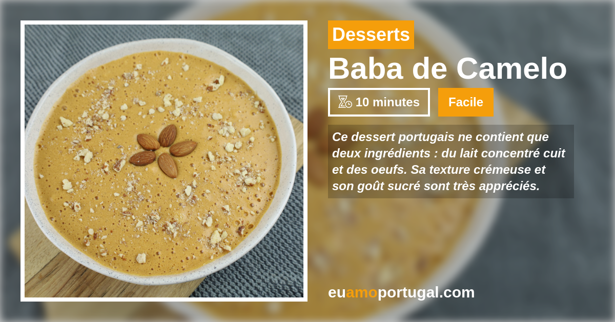 Baba de Camelo - Recette de Dessert Portugais Facile