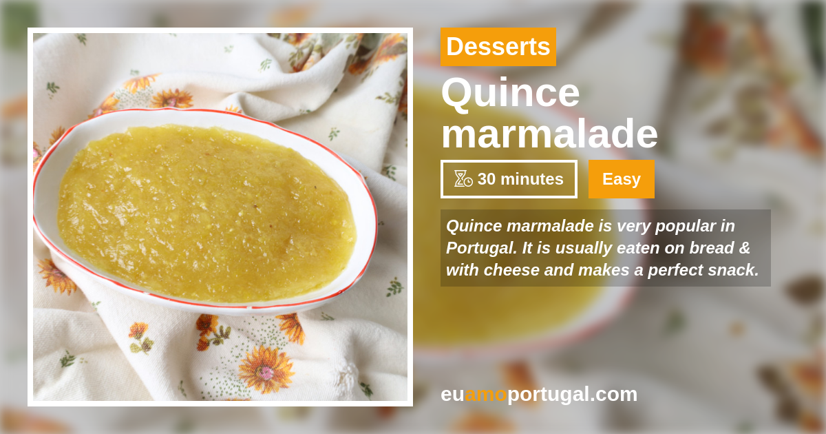Homemade Quince Marmalade Typical Portuguese recipe